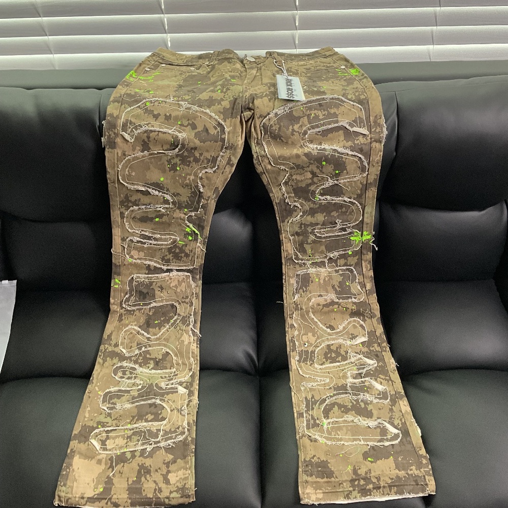 THRT Denim Rick Ross Edition Camo Stitched Jeans Size 36